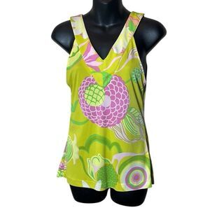 Dolce and gabbana womens vintage y2k colorful tank top artsy abstract vibrant